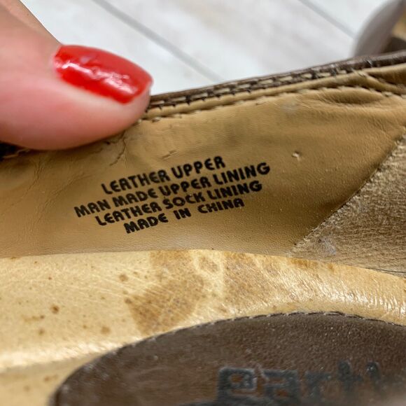 Earth Brown Pleated Leather Daytripper Bark Comfort Slip On Pumps Size 7.5B - Picture 10 of 14